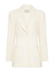 St. Agni | Linen Silhouette Blazer in Ivory | The UNDONE