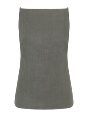 St. Agni | Square Neck Top in Castor Grey | The UNDONE