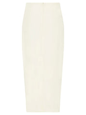St. Agni | Low Waist Pencil Skirt in Cool White | The UNDONE