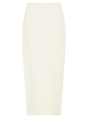 St. Agni | Low Waist Pencil Skirt in Cool White | The UNDONE
