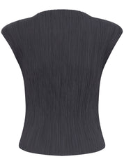 St. Agni | Pleated Top in Charcoal | The UNDONE