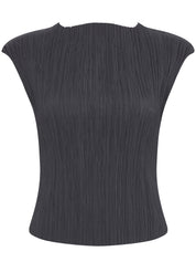 St. Agni | Pleated Top in Charcoal | The UNDONE