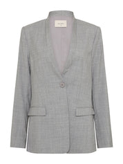 St. Agni | Shawl Collar Blazer in Grey | The UNDONE