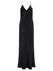 St. Agni | Black Slinky Slip Dress | The UNDONE