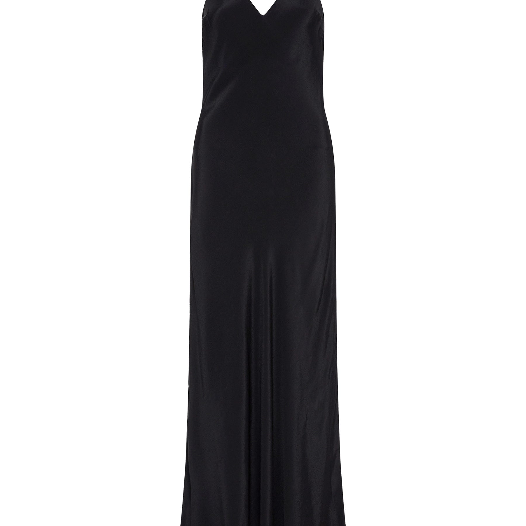 St. Agni | Black Slinky Slip Dress | The UNDONE