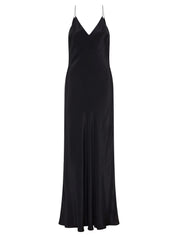 St. Agni | Black Slinky Slip Dress | The UNDONE