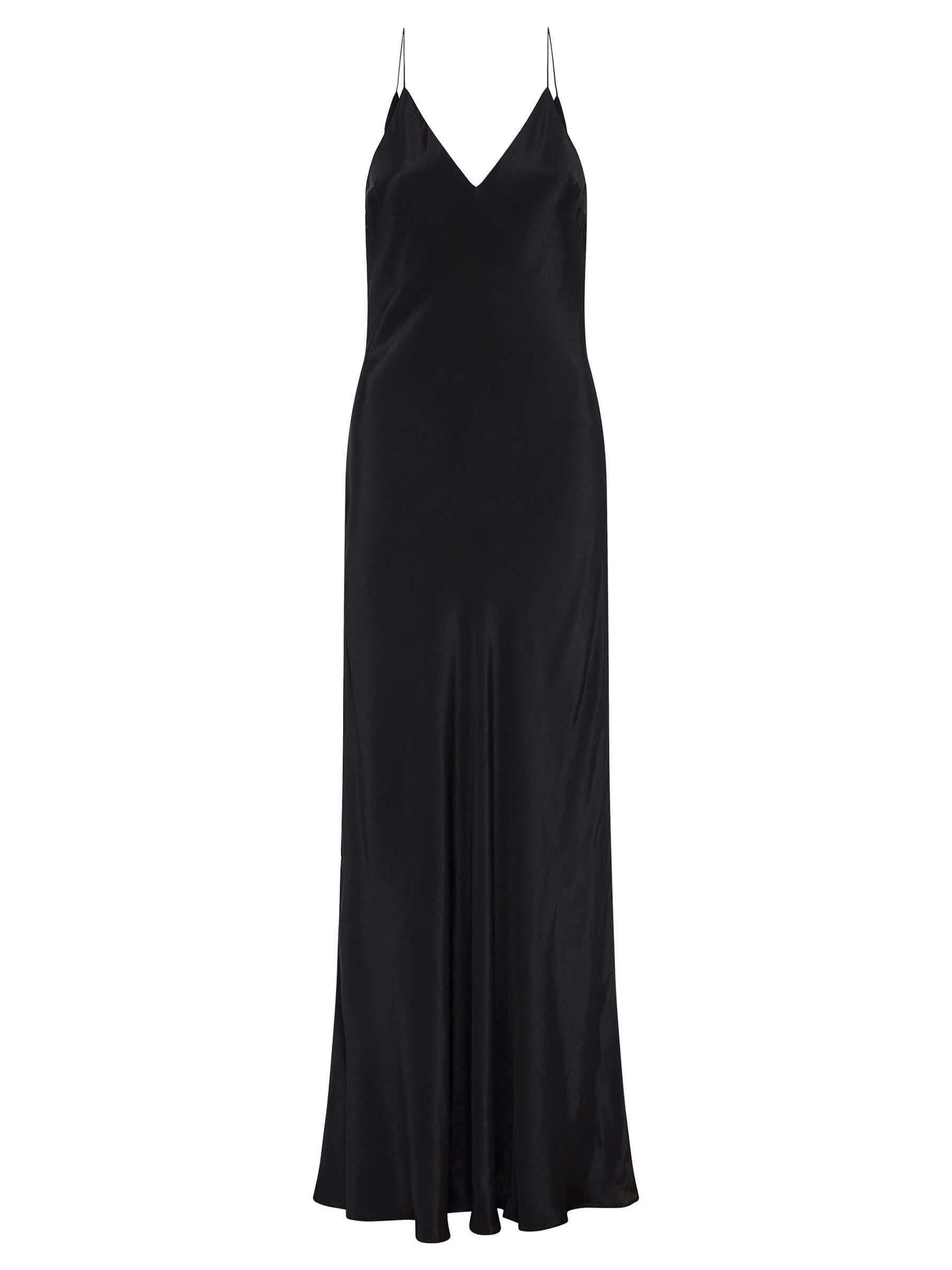 St. Agni | Black Slinky Slip Dress | The UNDONE