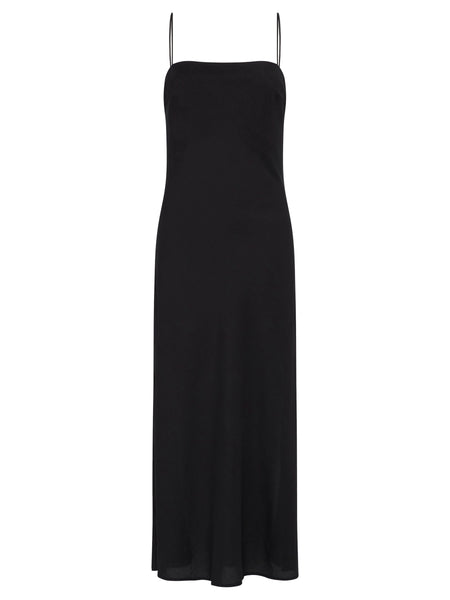 St. Agni | Straight Neck Dress in Black | The UNDONE by St. Agni