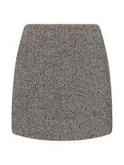 St. Agni | Twill Mini Skirt in Ink Twirl | The UNDONE