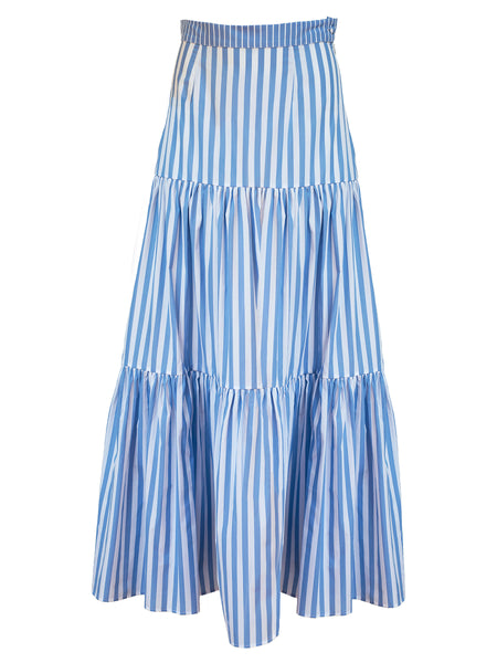 Taller Marmo | St. Thomas Skirt In White & Blue Stripe | The UNDONE by ...