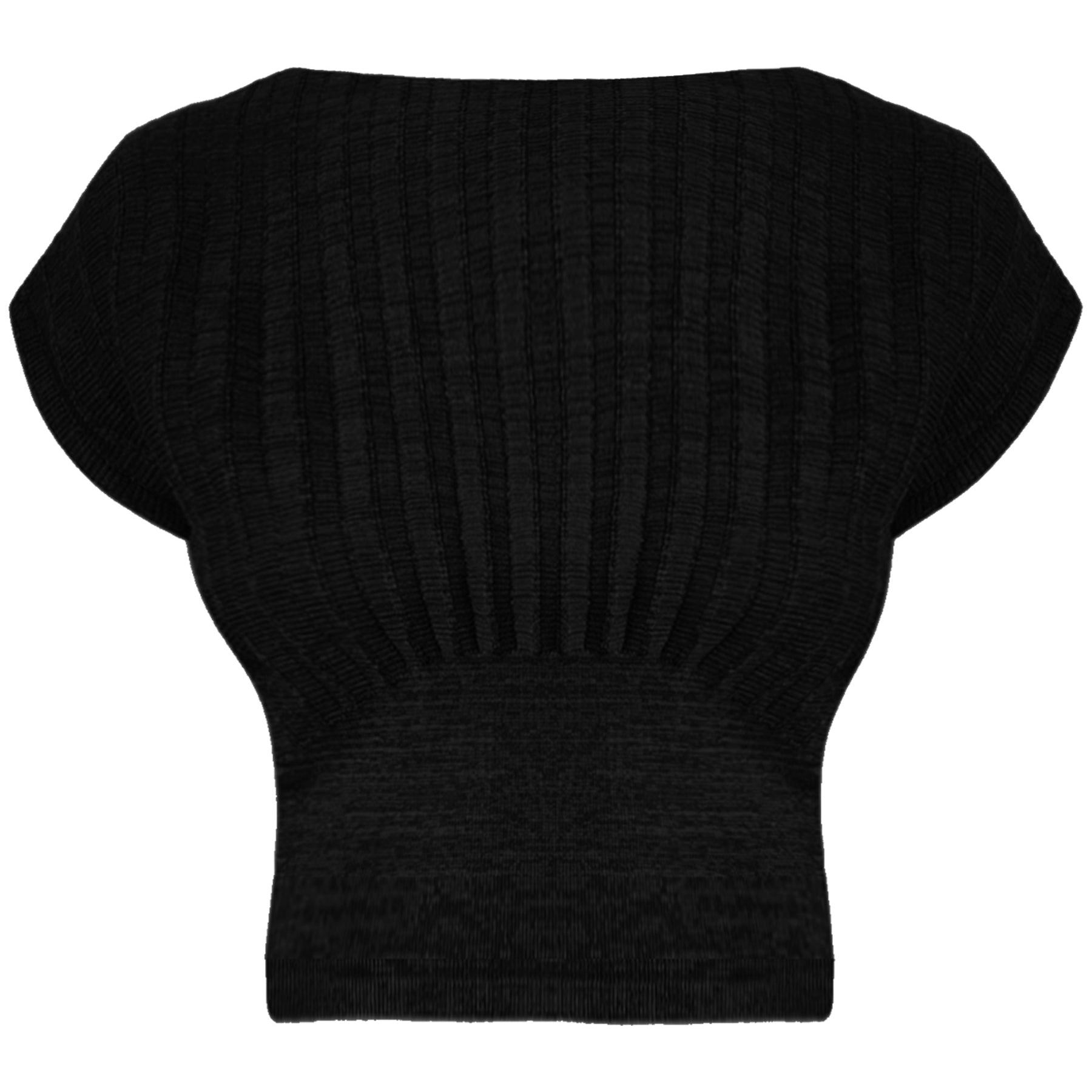 Wynn Hamlyn | Black Accordian Knit Top | The UNDON