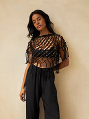 Wynn Hamlyn | Macrame Bead T-Shirt | The UNDONE