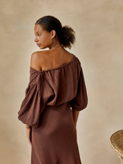 Dominique Healy | Louie Dress in Raisin | The UNDONE