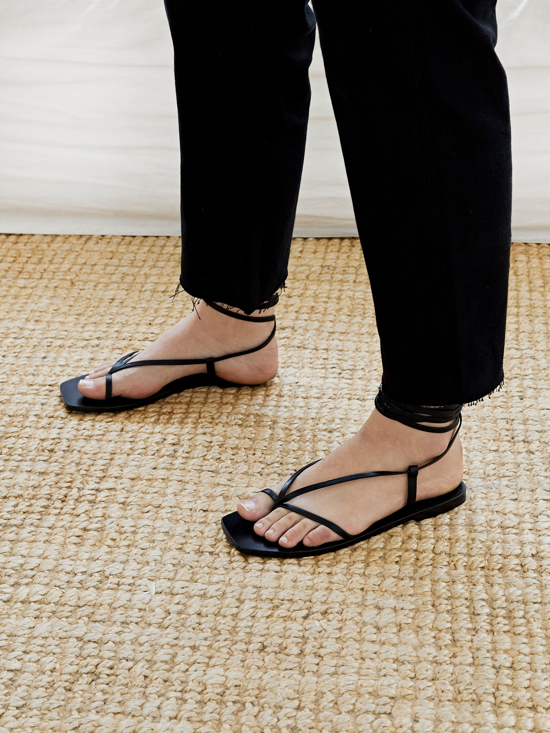 A.EMERY | Nolan Sandal in Black | The UNDONE