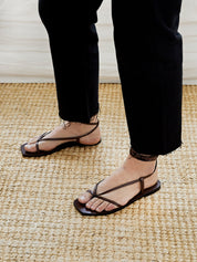 A.Emery | Nolan Sandal in Brunette | The UNDONE