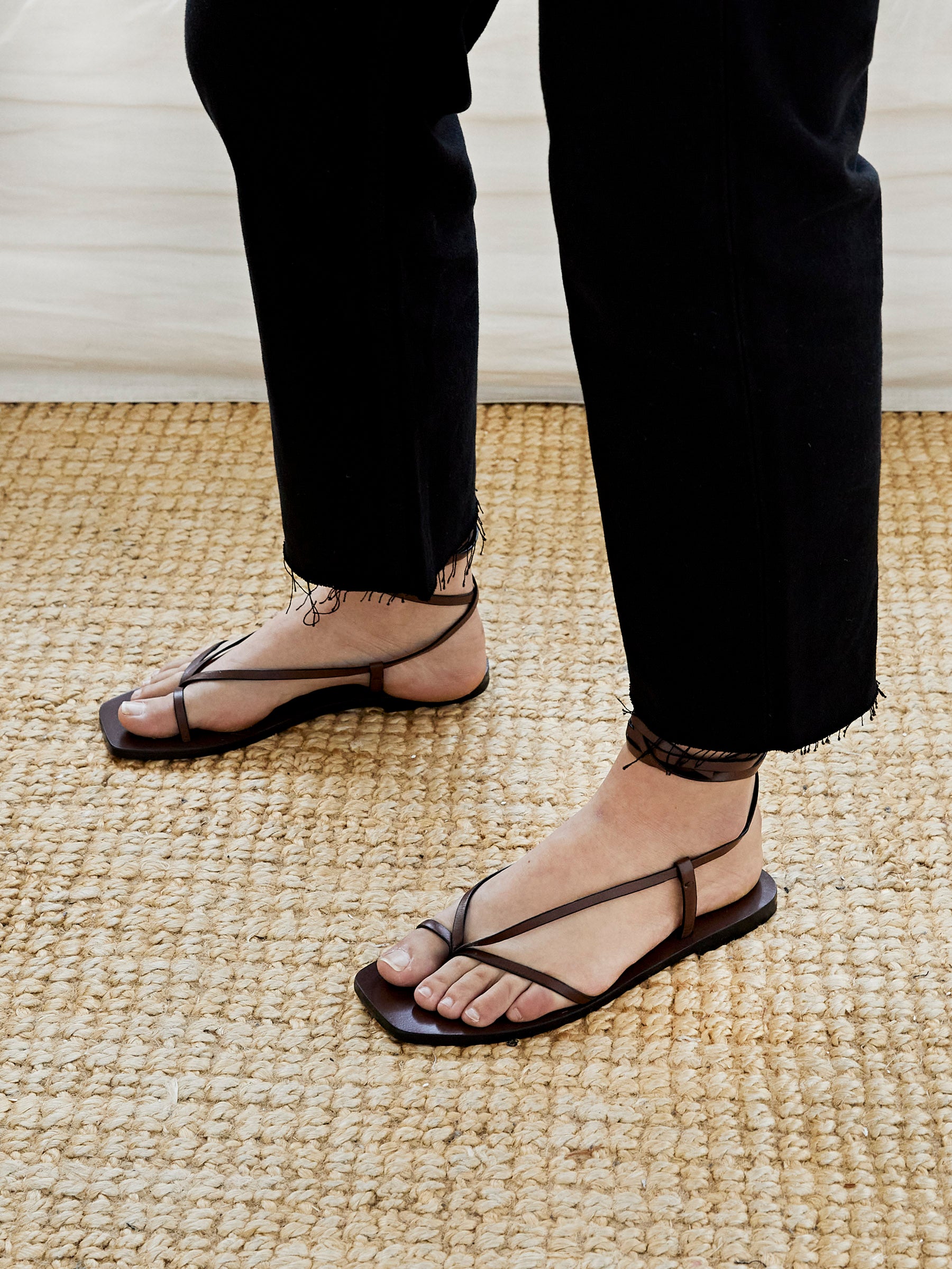 A.Emery | Nolan Sandal in Brunette | The UNDONE