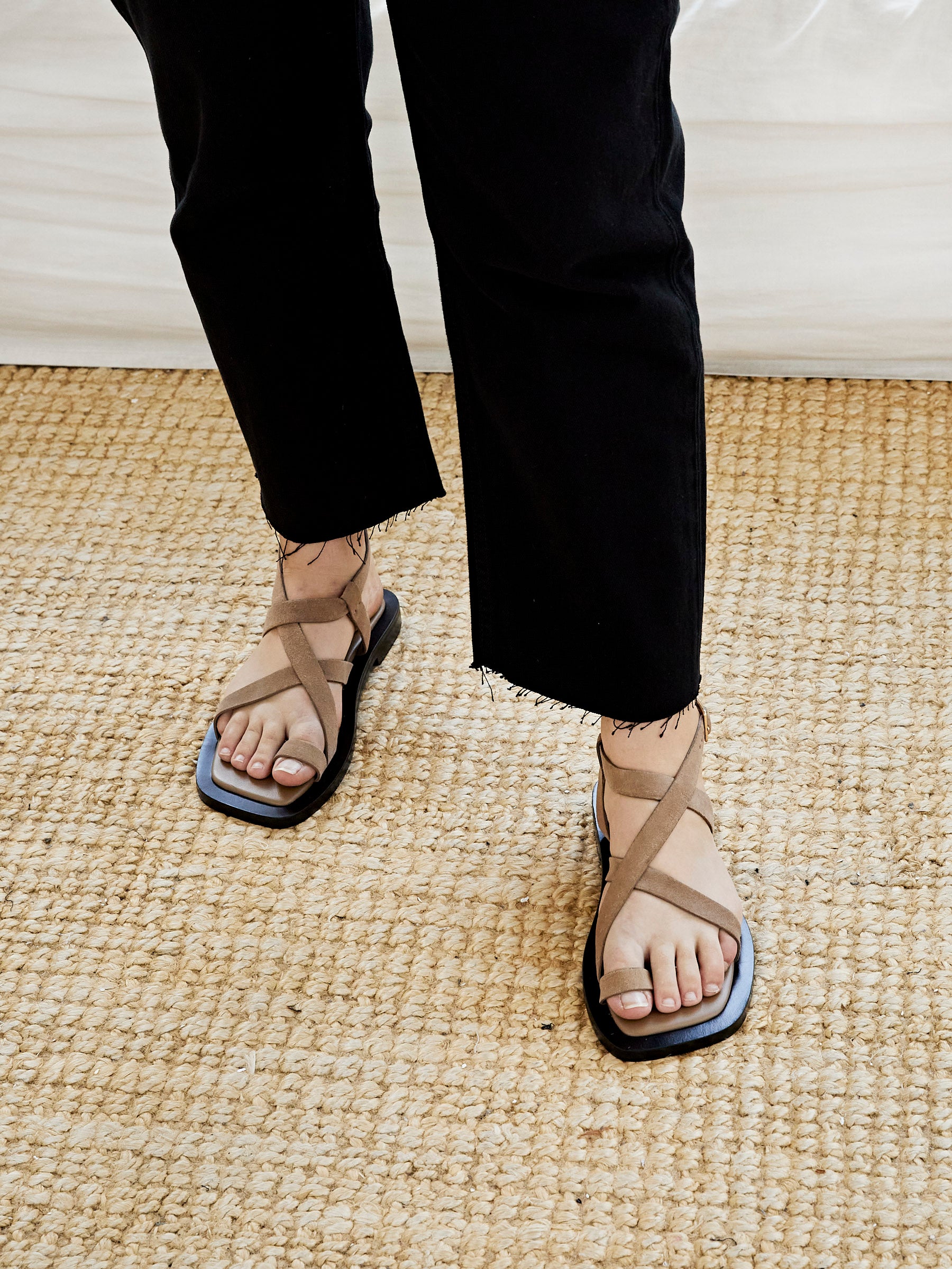 A.EMERY | Spargi Sandal in Donkey Suede | The UNDONE