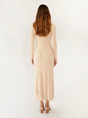 Anna Quan | Ana Dress in Beige Malt | The UNDONE