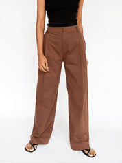 Wynn Hamlyn | Lana Trouser in Chocolate | The UNDONE