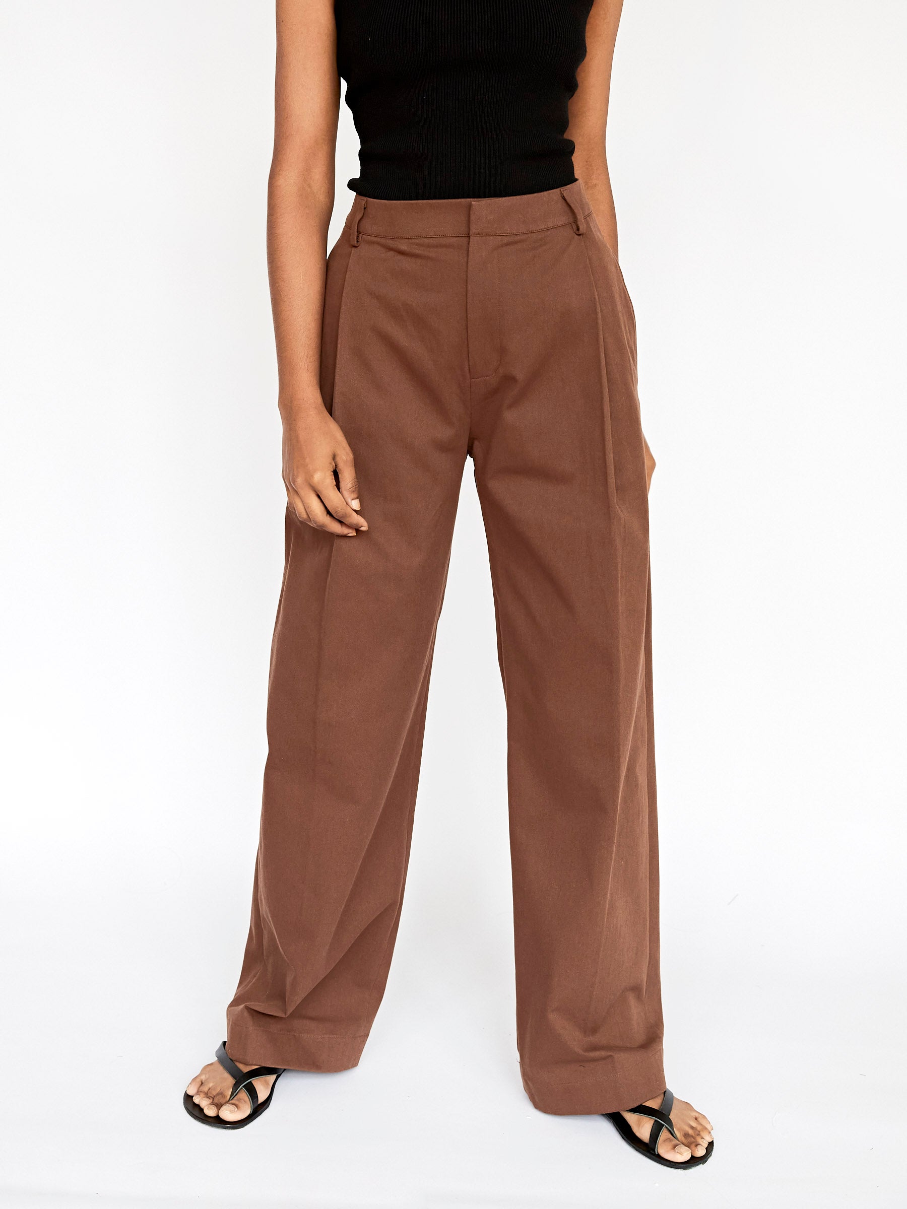 Wynn Hamlyn | Lana Trouser in Chocolate | The UNDONE