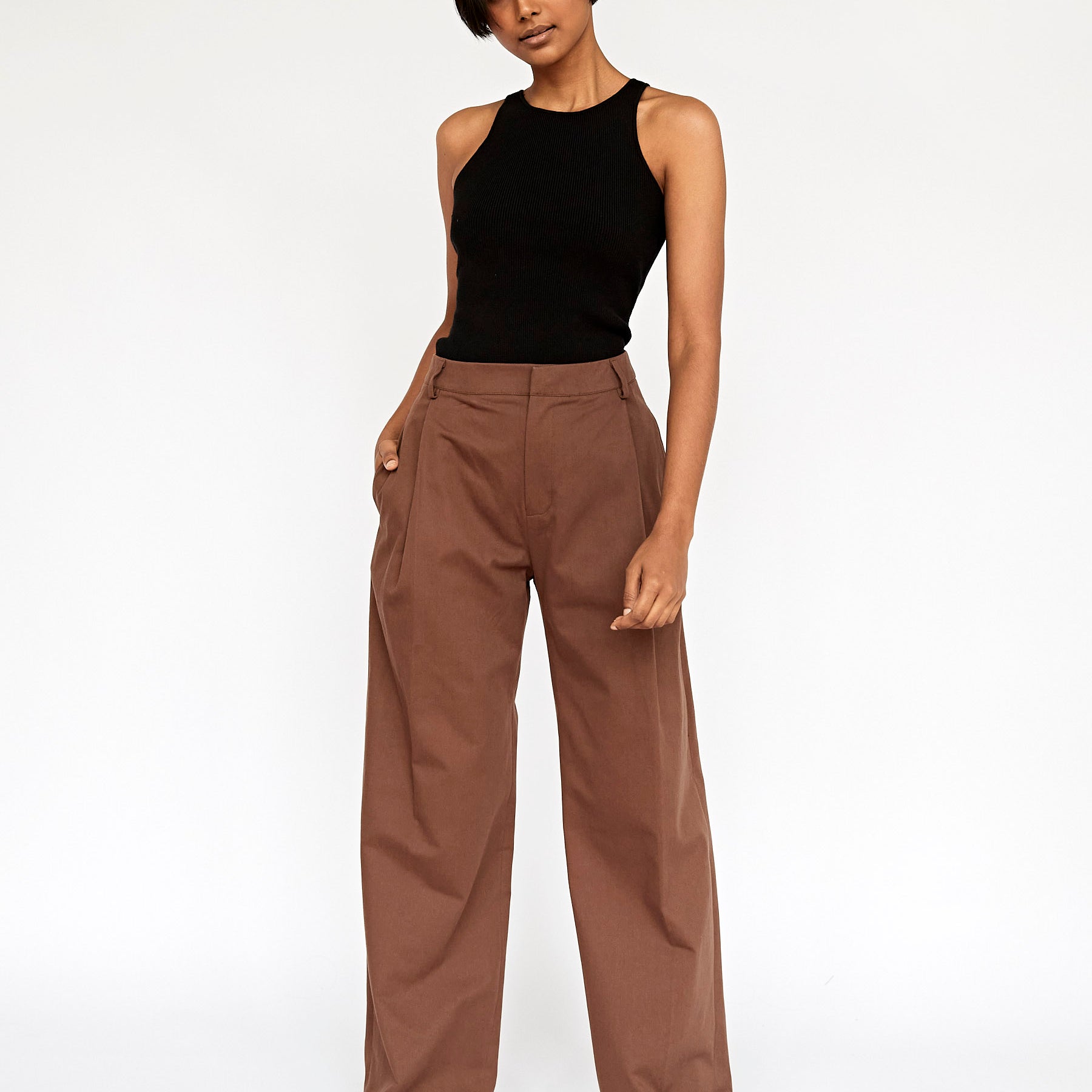 Wynn Hamlyn | Lana Trouser in Chocolate | The UNDONE