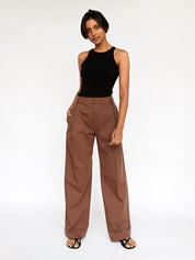 Wynn Hamlyn | Lana Trouser in Chocolate | The UNDONE