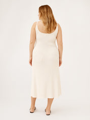 Anna Quan | Scarlet Knit Dress in White | The UNDONE