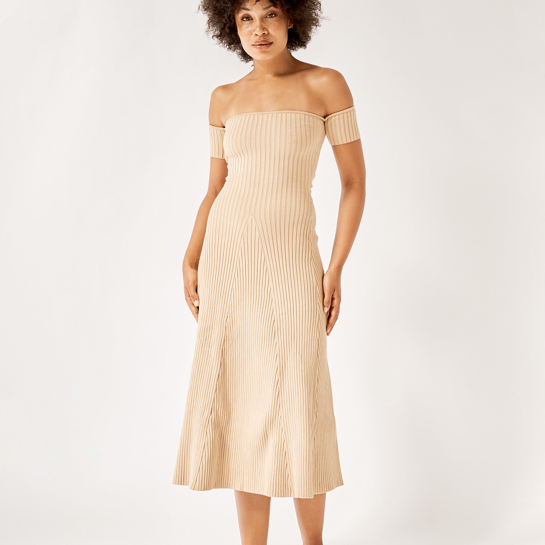 Anna Quan | Valerie Dress in Tan | The UNDONE