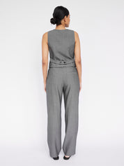 Arnsdorf | Agnes Top in Grey Herringbone | The UNDONE