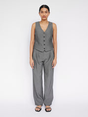 Arnsdorf | Agnes Top in Grey Herringbone | The UNDONE