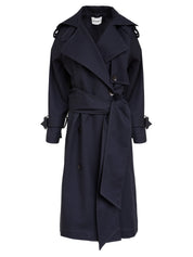 Arnsdorf | Alessandra Trench in French Navy | The UNDONE