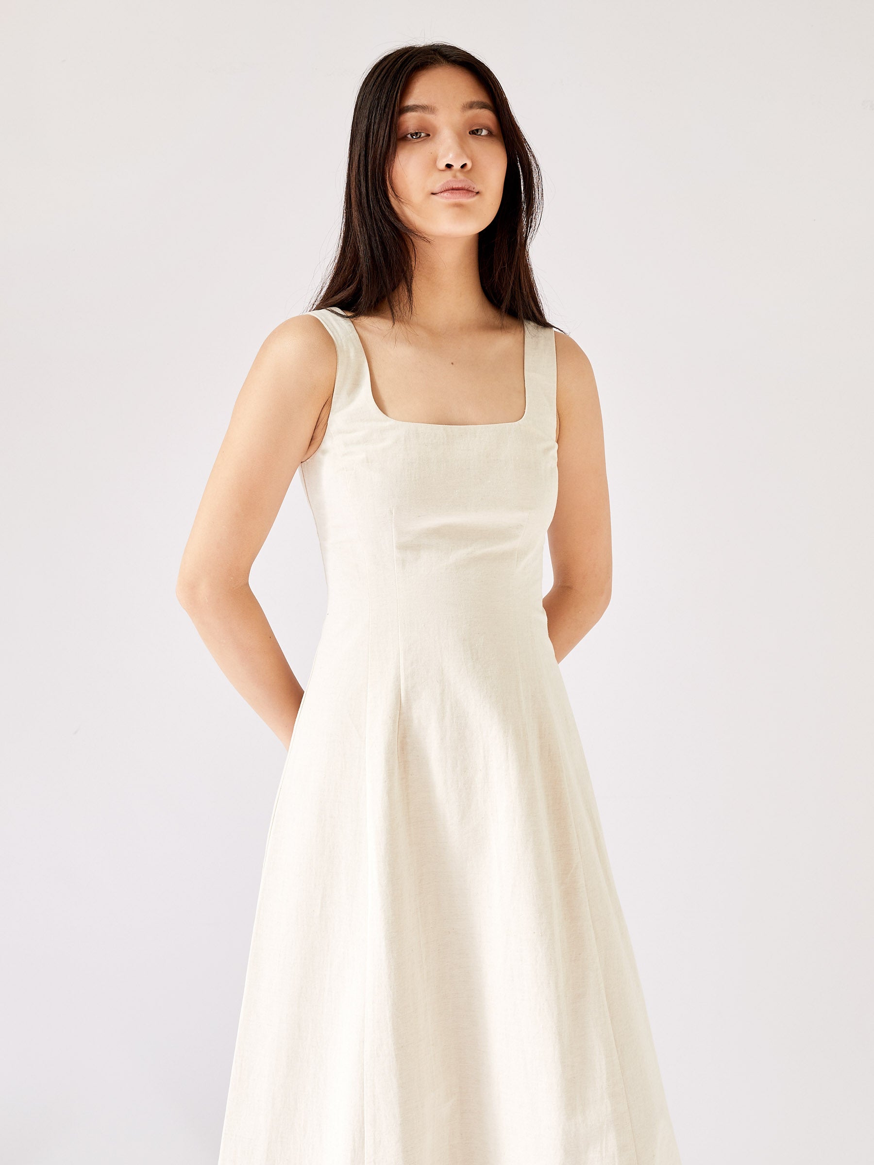 Arnsdorf | Amanda Dress in Ecru | The UNDONE