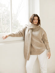 Arnsdorf | Anne Scarf in Beige | The UNDONE