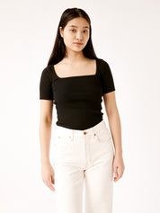 Arnsdorf | Clara Top in Black | The UNDONE