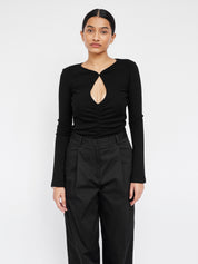 Arnsdorf | Stephanie Top in Black | The UNDONE