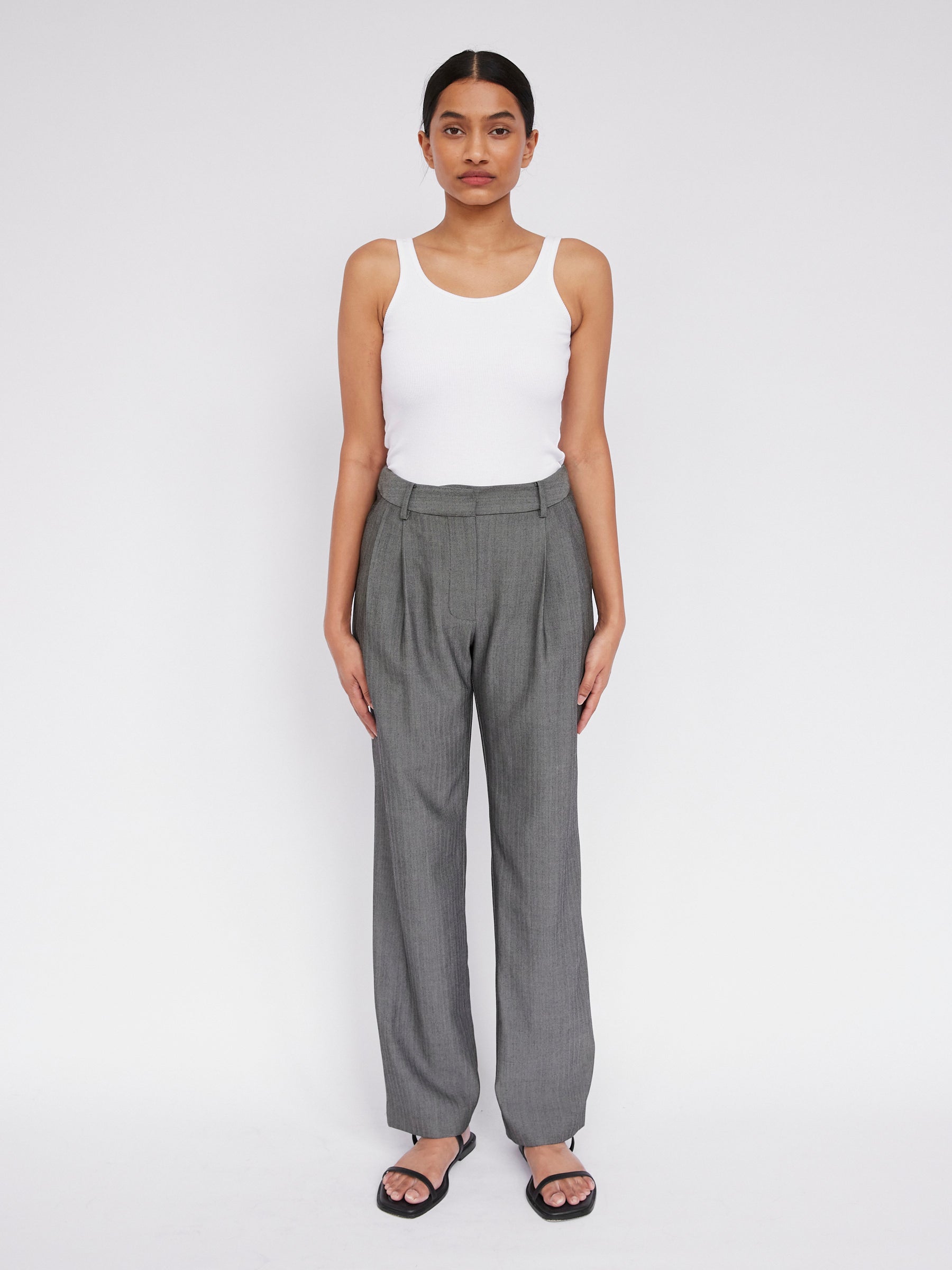 Buy Grey Tailored Trousers for Men