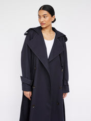 Arnsdorf | Alessandra Trench in French Navy | The UNDONE