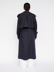 Arnsdorf | Alessandra Trench in French Navy | The UNDONE