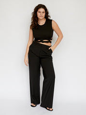 Christopher Esber | Black Multi Bind Linked Chain Crop | The UNDONE