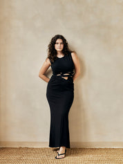Christopher Esber | Black Multi Bind Dual Linked Skirt | The UNDONE