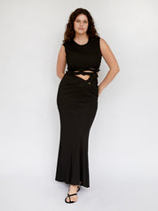 Christopher Esber | Black Multi Bind Dual Linked Skirt | The UNDONE