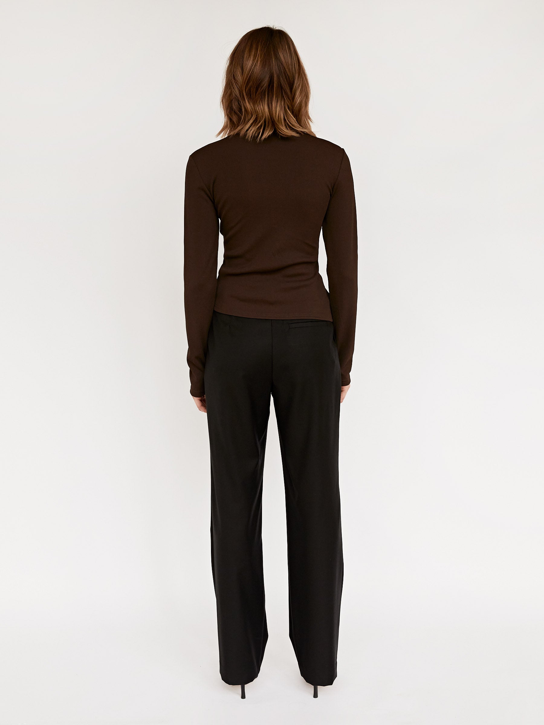 Christopher Esber | Chocolate Open Twist Long Sleeve Top | The UNDONE