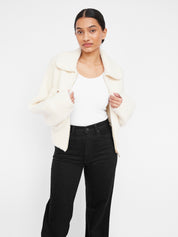 Clea | Hugo Boucle Bomber in Chalk | The UNDONE