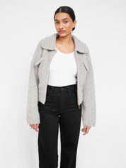 Clea | Hugo Boucle Jacket in Grey | The UNDONE