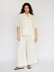 Deiji Studios | The Tie Pocket Shirt in White | The UNDONE