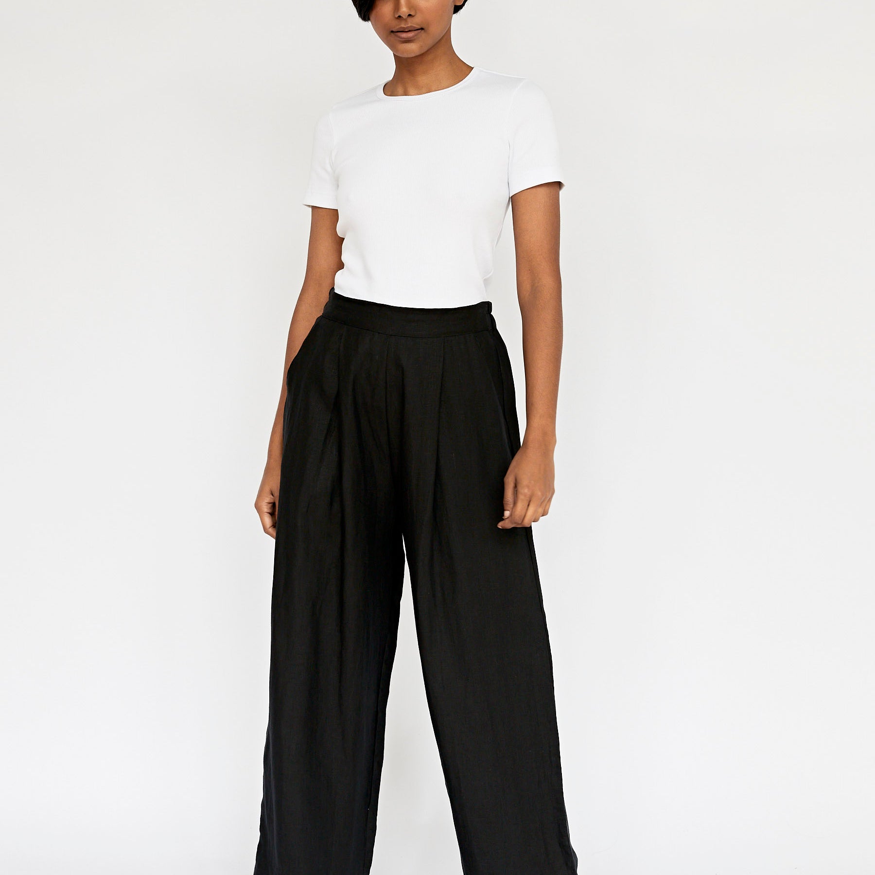 Deiji Studios | The Rise Pant in Deep Black | The UNDONE