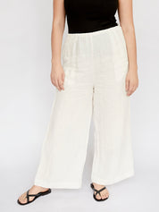 Deiji Studios | The Tie Pant in White | The UNDONE
