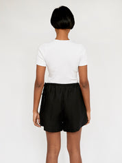 Deiji Studios | The Tie Short in Deep Black | The UNDONE