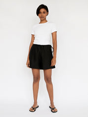 Deiji Studios | The Tie Short in Deep Black | The UNDONE