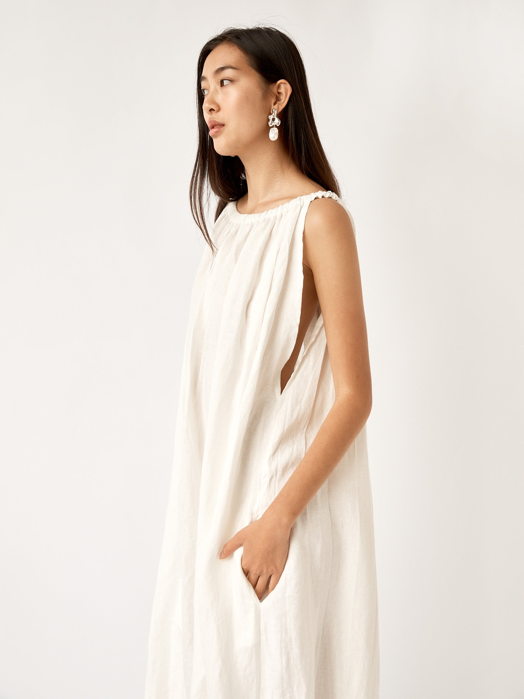 Deiji Studios | Totem Dress in Vintage White | The UNDONE